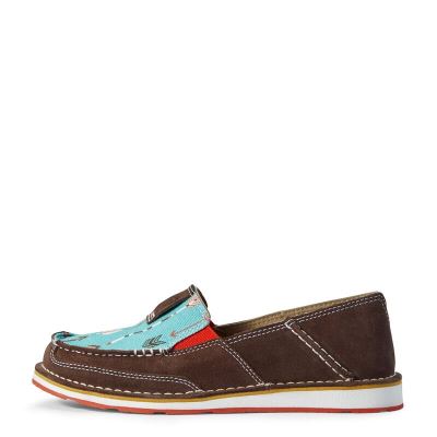 Ariat Cruiser Çikolata / Mavi Loafer Ayakkabı Bayan (35076-900)